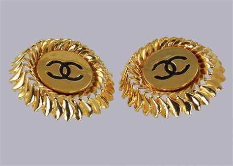 chanel clip on earrings vintage|chanel cc earrings original.